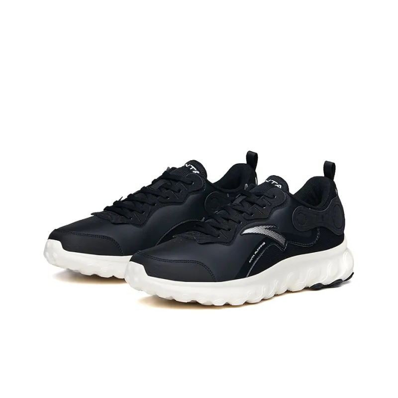 Anta Anti-Slip And Wear-Resistant Breathable Low-Top Running Shoes Men's Black White-1