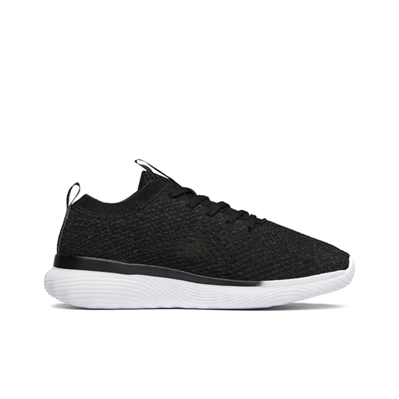 ANTA Running Shoes Men Low-Top Black/Carbon Gray-1