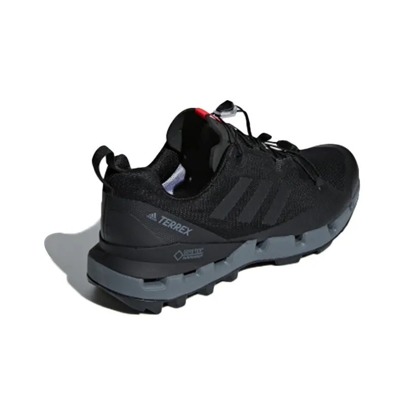 Adidas Terrex Fast Gtx-Surround Slip-Resistant Breathable Low-Top Casual Shoes Men's Black Gray-3