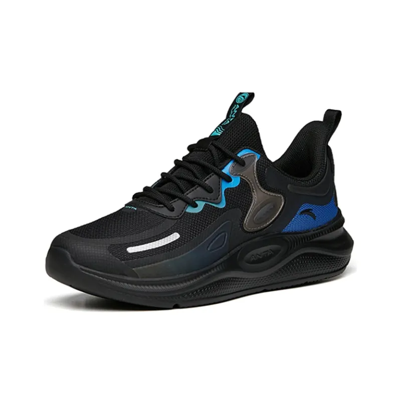 Anta Ling Yun 2 Slip Resistant, Abrasion Resistant, Breathable Low Top Running Shoes Men's Black Blue-2
