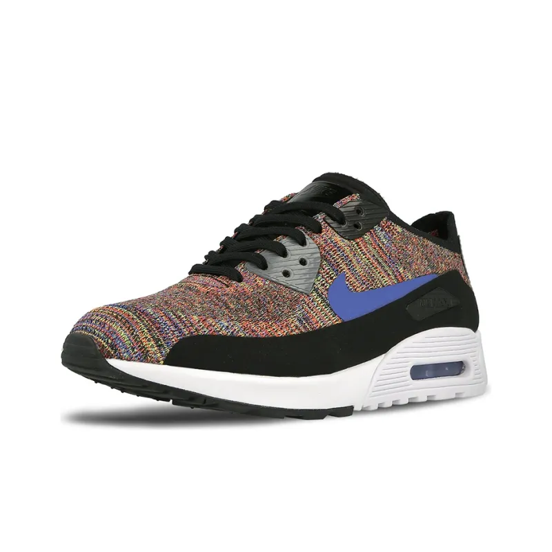 Nike Air Max 90 Ultra 2.0 Flyknit Black Medium Blue Cool Grey Women's-2