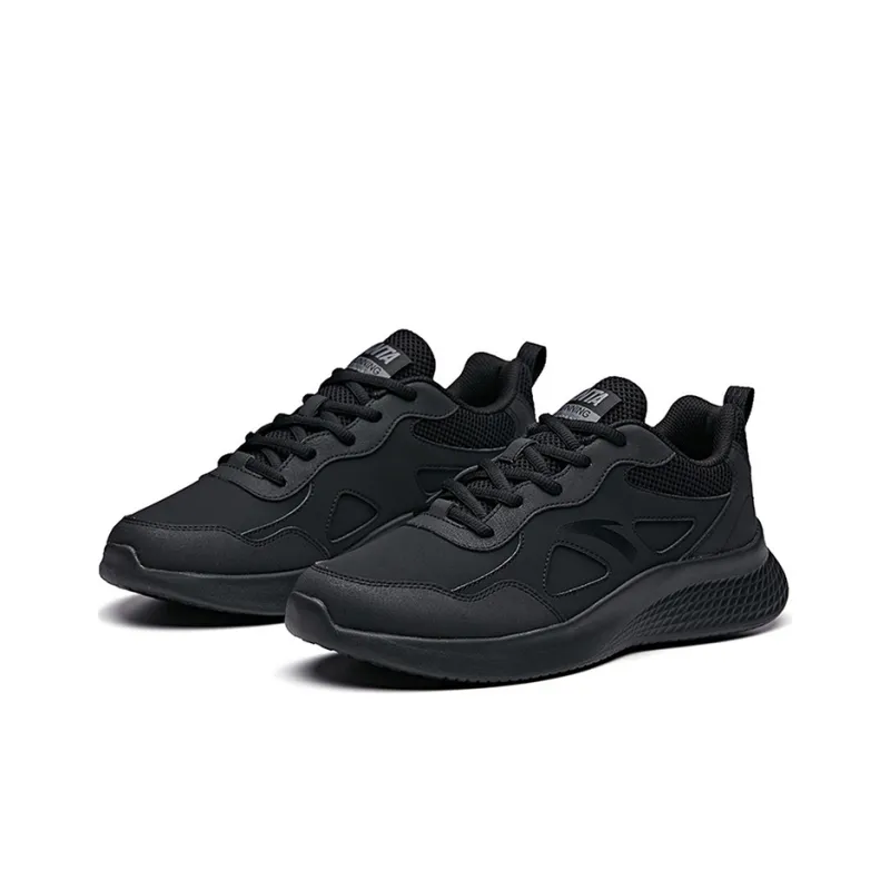 Anta Running Collection Anti Slip Wear Resistant Breathable Lightweight Low Top Running Shoes Men's Black-1