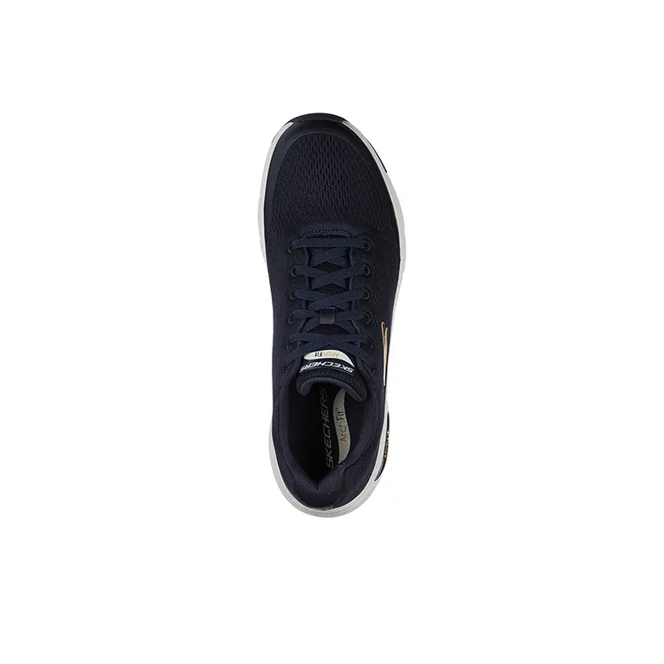 Skechers Arch Fit Slip Resistant Low Top Casual Shoes Men's Blue White-3