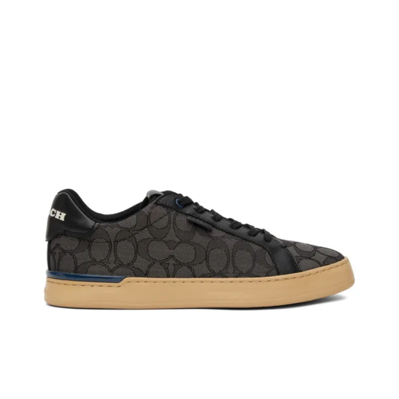 COACH Lowline Collection Low Top Stylish Skateboarding Shoes Men's Black Gray-1