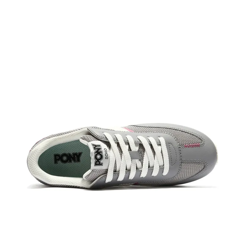 PONY Low Top Running Shoes Women's Gray-3