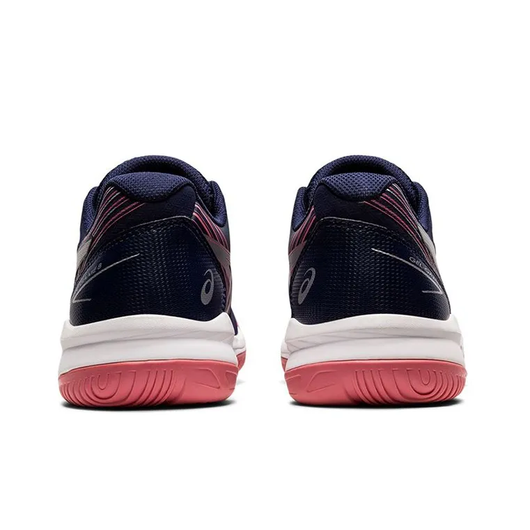 Asics Gel-Game 8 Breathable Lightweight Low-Top Running Shoes Women's Navy Blue Silver Pink-4