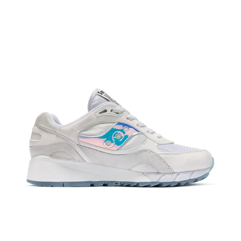 Saucony Shadow 6000 Cushioning Anti Slip Wear Resistant Breathability Low Top Casual Running Shoes Women's White Gray-1