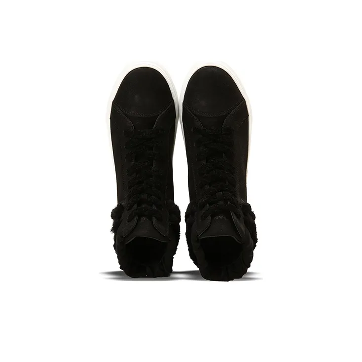 HOGAN Skateboard Shoes Women's High Top Black-5