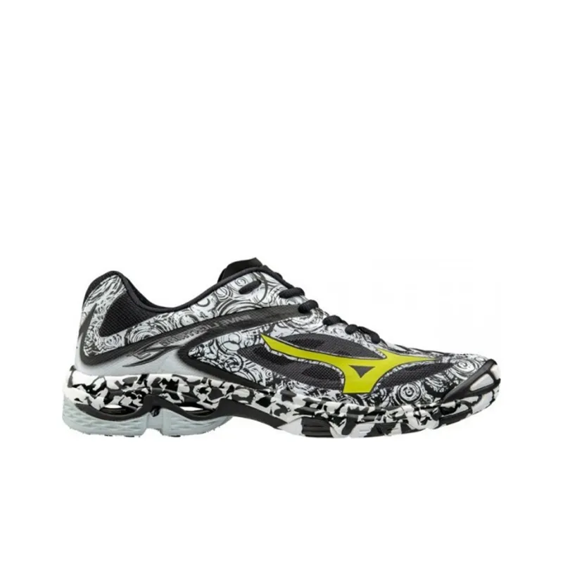 Mizuno Wave Lightning Z3 Anti-Slip And Wear-Resistant Breathable Low-Top Running Shoes Unisex Black White Yellow-1