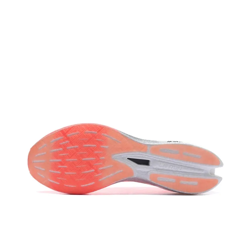 LINING Feidian 2 Elite Running Shoes Men Low Top Standard White/Neon Fruit Red-4