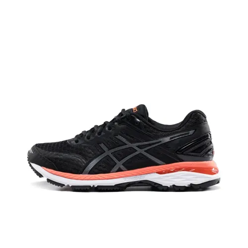 Asics GT 2000 5 Wear Resistant Low Top Running mantle Women's Black Orange
