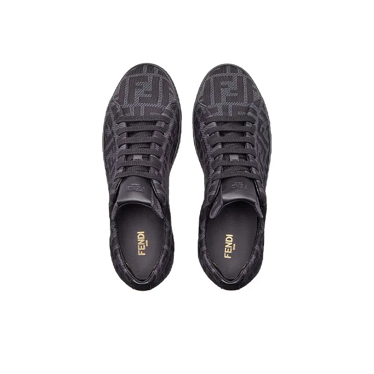 FENDI Tech Fabric Low Top Gray-4