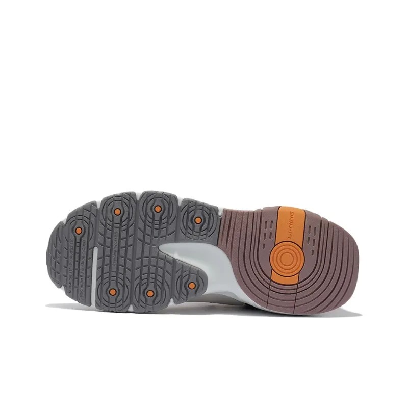LiNing Rebound Mid Top Running Shoes Men's Gray-4
