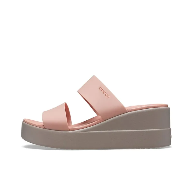 Crocs Brooklyn Lightweight Pale Pink Sandals Women's-0