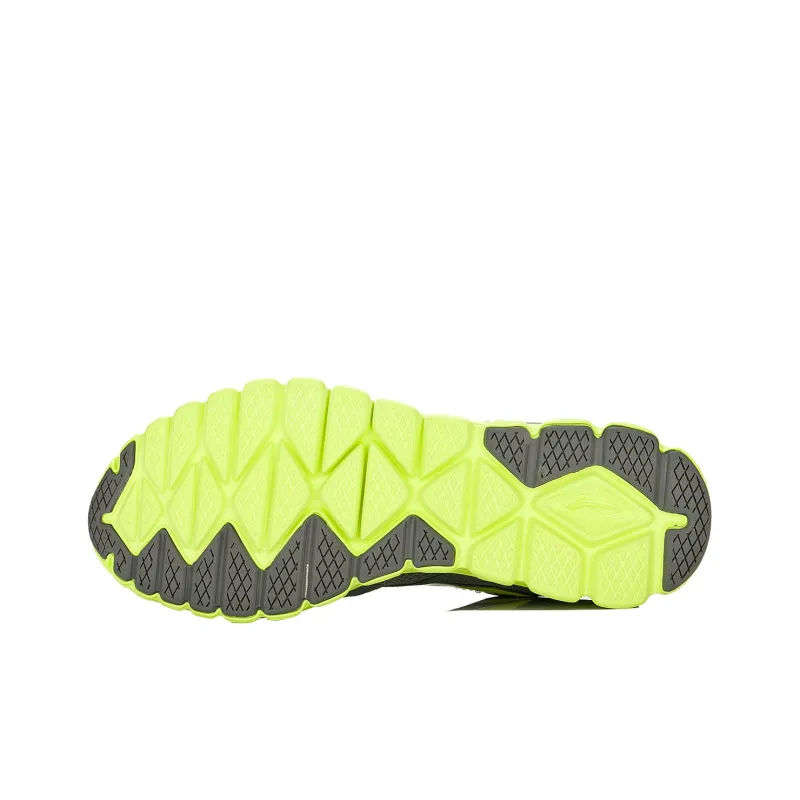 LiNing Cushioning, Slip Resistant, And Abrasion Resistant Low Top Running Shoes Men's Gray Green-4