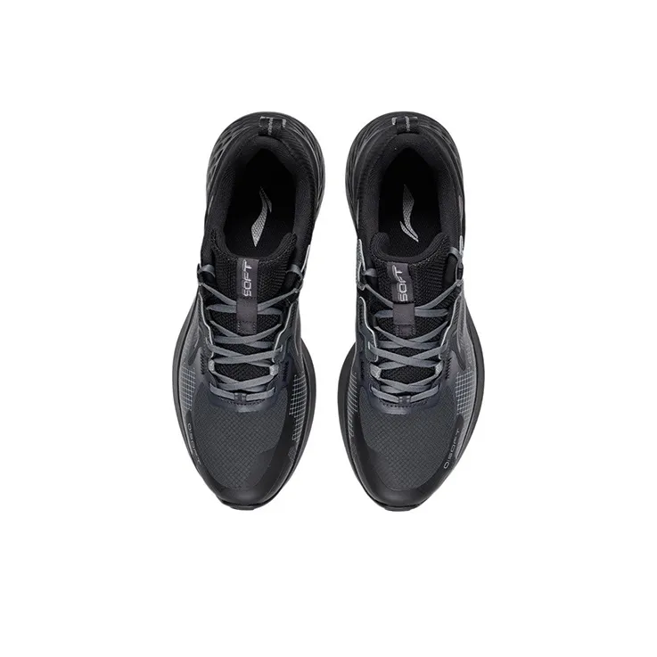 LiNing Soft Cushioned Slip-Resistant Abrasion-Resistant Low-Top Casual Shoes Men's Phantom Black-3