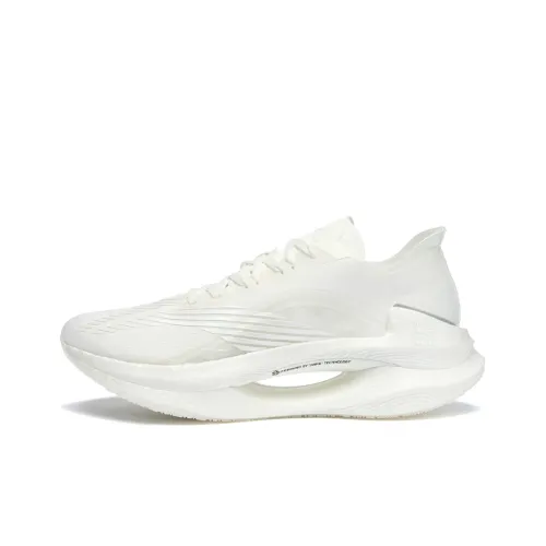 LINING Jueying Running Shoes Women's Low-Top Champagne White