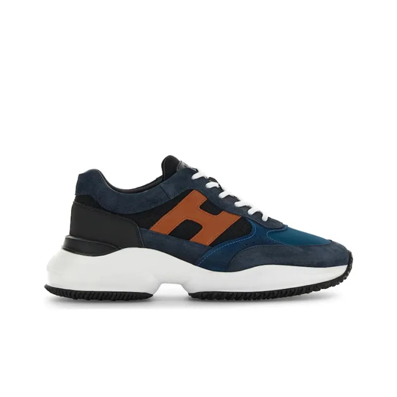 HOGAN Interaction Cushioning Anti-Slip And Wear-Resistant Low-Top Casual Shoes Men's Blue-1