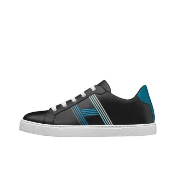 HERMES Avantage Skateboard Shoes Men Low-Top Black/Blue