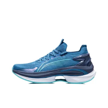 LiNing WuShi 5S 1.0 Flyline Knitted Fabric Cushioning Anti Slip And Wear Resistant Low Top Running Shoes Men's Blue