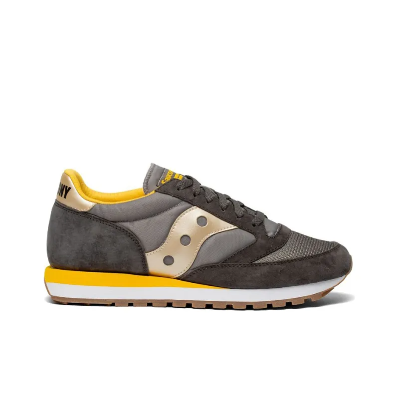 Saucony Jazz 81 Running Shoes Unisex Low-Top Gray/Yellow-1