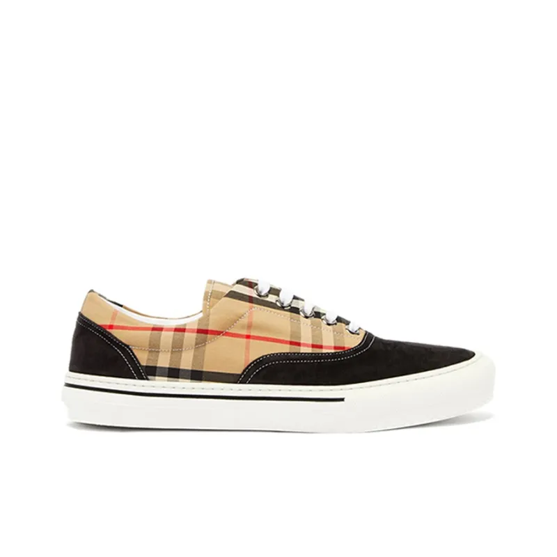 Burberry Low Top Stylish Skateboarding Shoes Men's Khaki-1