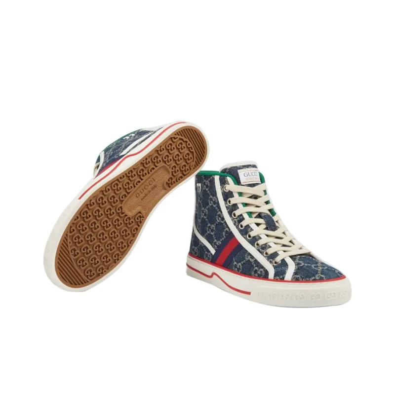 GUCCI Women's Tennis 1977 High 'Denim' Women's-4