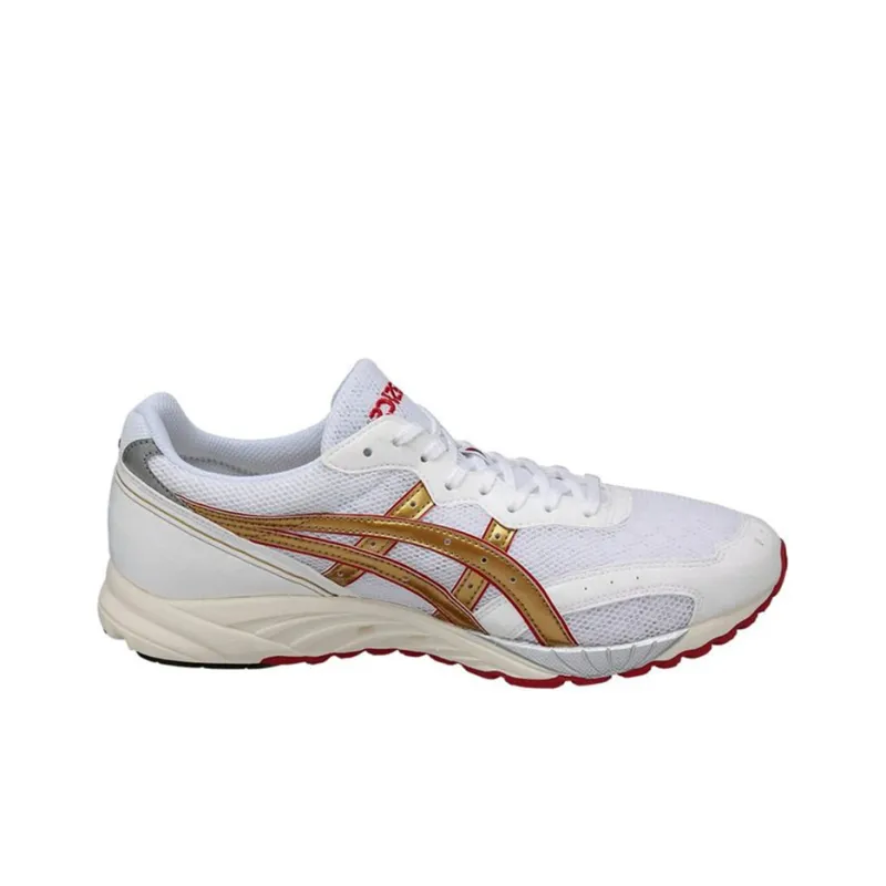 Asics Tarther Japan Tokyo Wear-Resistant Low-Top Running Shoes Unisex White Gold-1