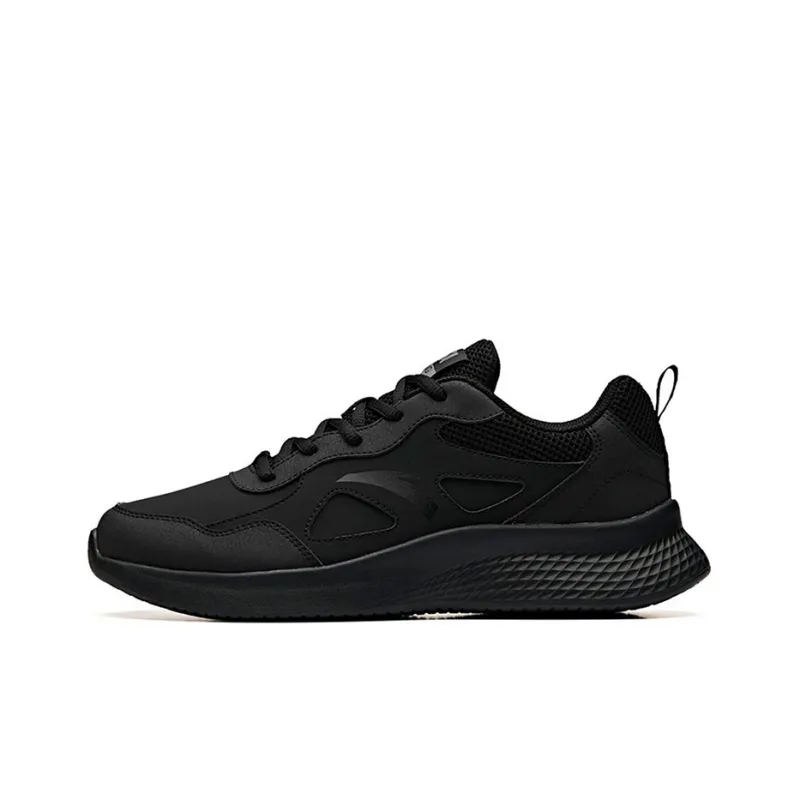 Anta Running Collection Anti Slip Wear Resistant Breathable Lightweight Low Top Running Shoes Men's Black-0