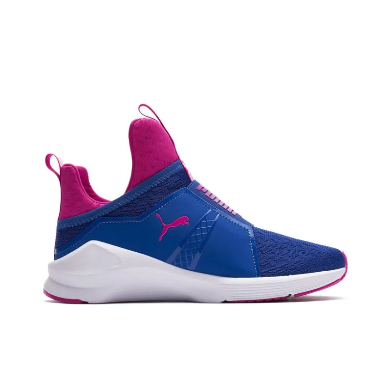PUMA Fierce Eng Mesh Anti Slip Wear Resistant Low Top Running Shoes Women's Blue Pink-1