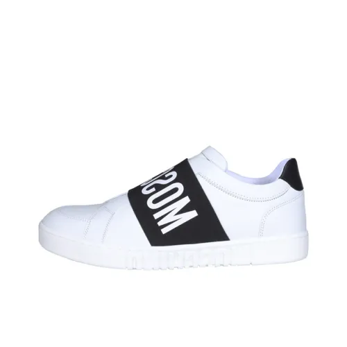 MOSCHINO Skateboard Shoes Men Low-Top White