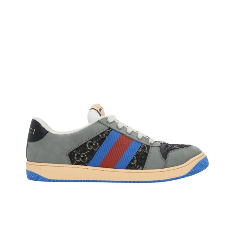 GUCCI Gg Screener 'GG Canvas Grey Blue'-1