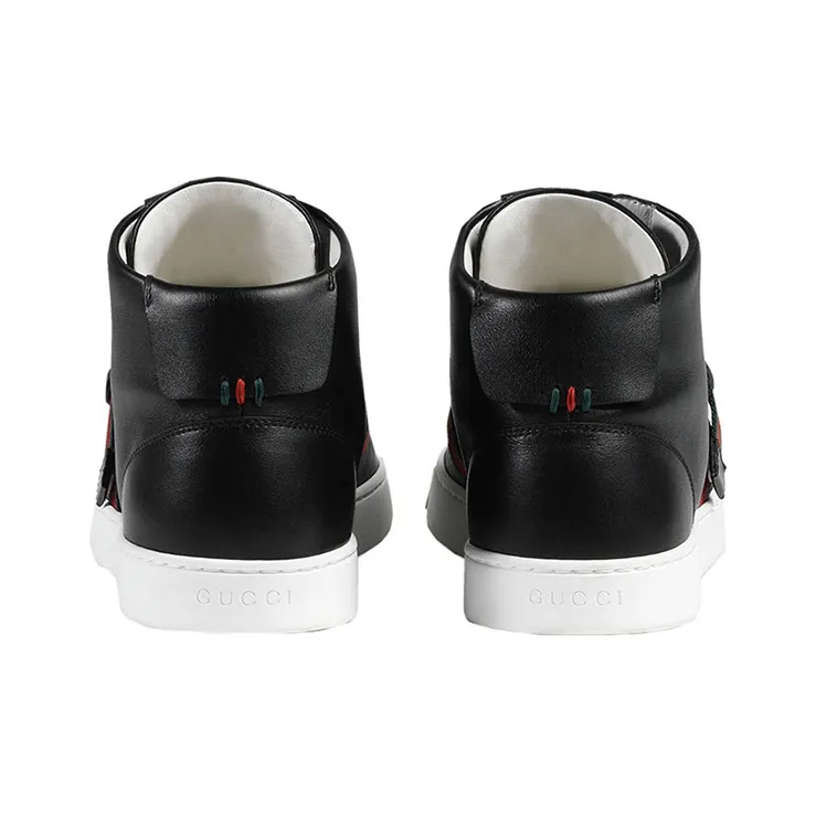 GUCCI Leather Sneakers Black-3