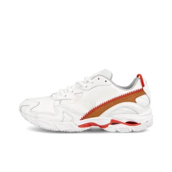 DOE x Mizuno Wave Rider 10 Low Top Running Shoes Men's White Red