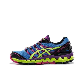 Asics Gel-Fuji Sensor 3 Wear-Resistant Low-Top Running Shoes Women's Blue Yellow