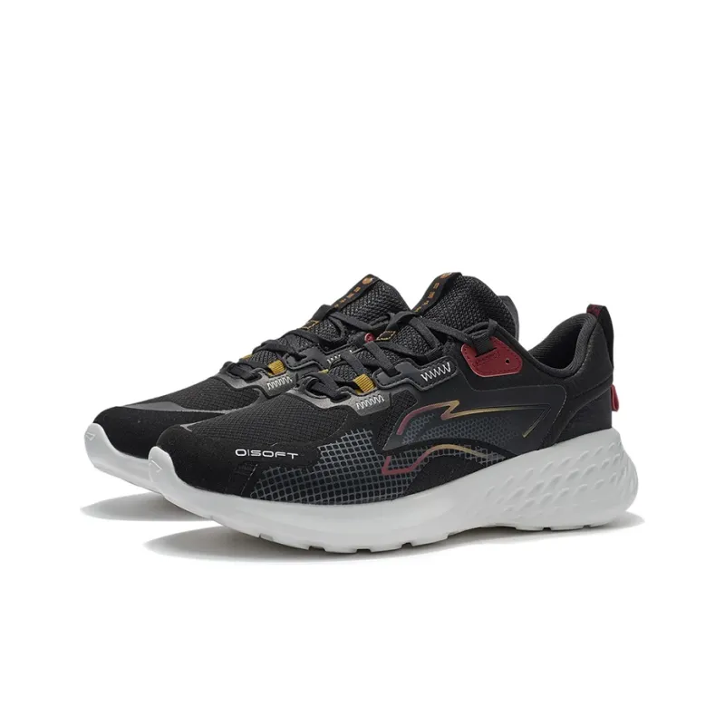 LiNing Soft Element Cushioning Anti Slip And Wear Resistant Low Top Casual Shoes Men's Black-2
