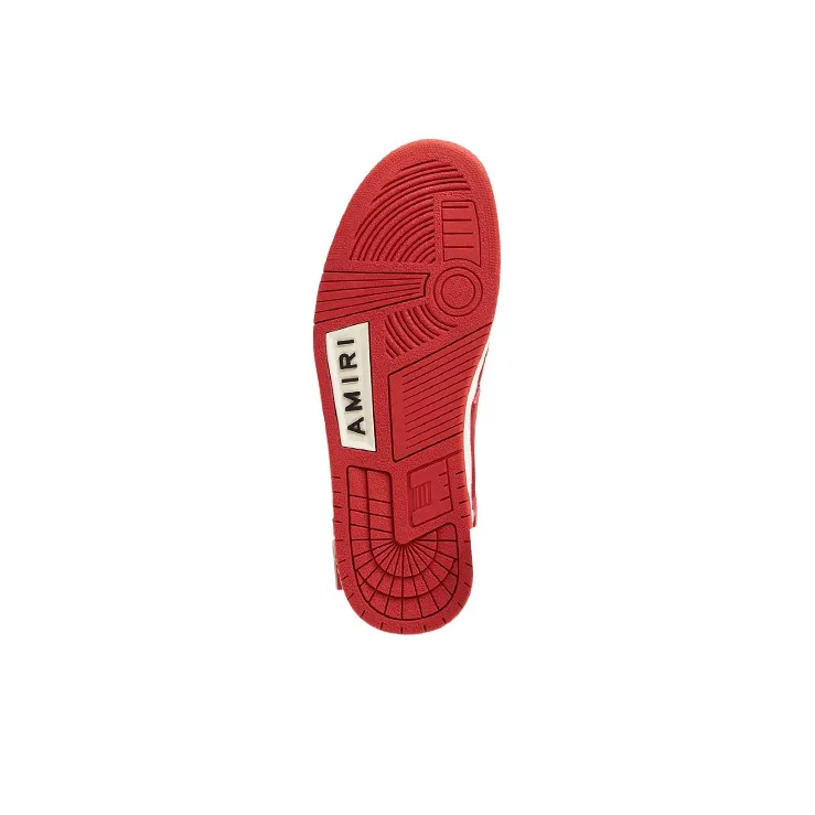 AMIRI Skel-Top Hi Bone Shoes Stylish Skateboarding Shoes Men's White Red-5