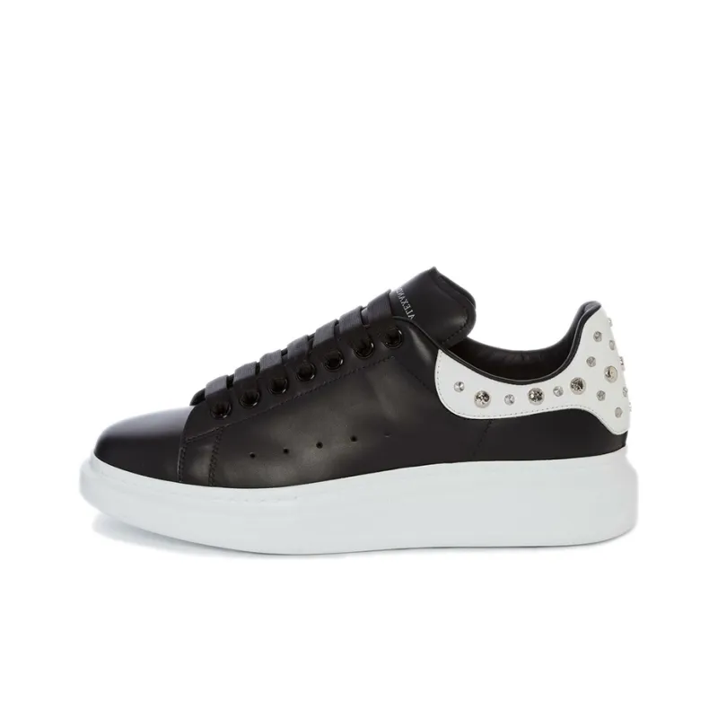 Alexander McQueen Oversized Studded Leather Sneakers 'Black'-0