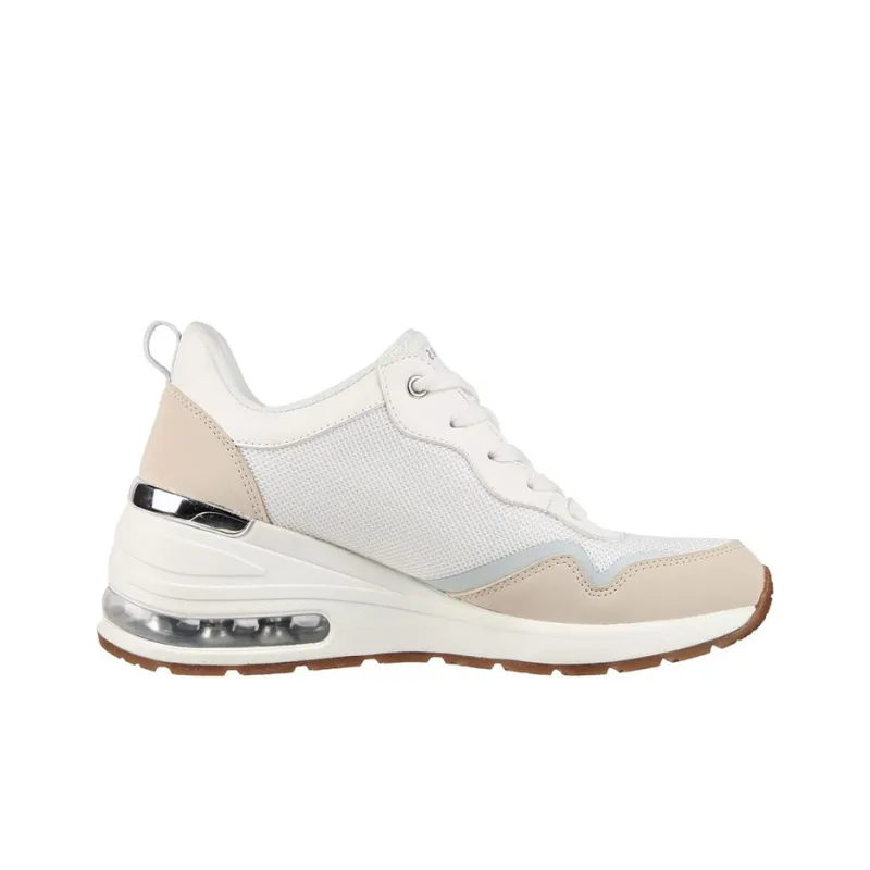 Skechers Million Air - Air-Ess Cushioning Anti-Slip And Wear-Resistant Low-Top Casual Shoes Women's White-1