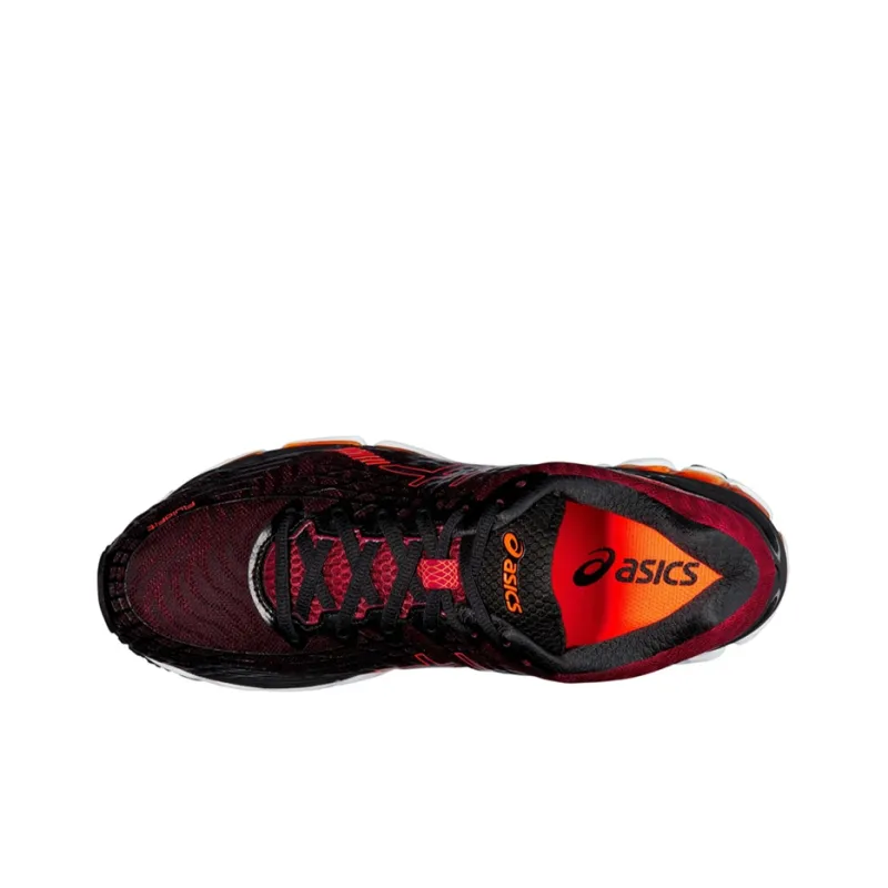 Asics GEL-Nimbus 17 Wear-Resistant Slip-Resistant Cushioning Low-Top Running Shoes Men's Black Red-2