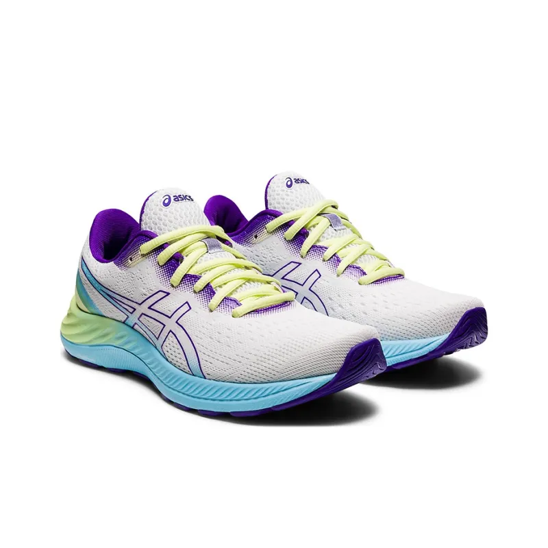 Asics Gel-Excite 8 Wear-Resistant Low-Top Running Shoes Women's White Purple Blue-2