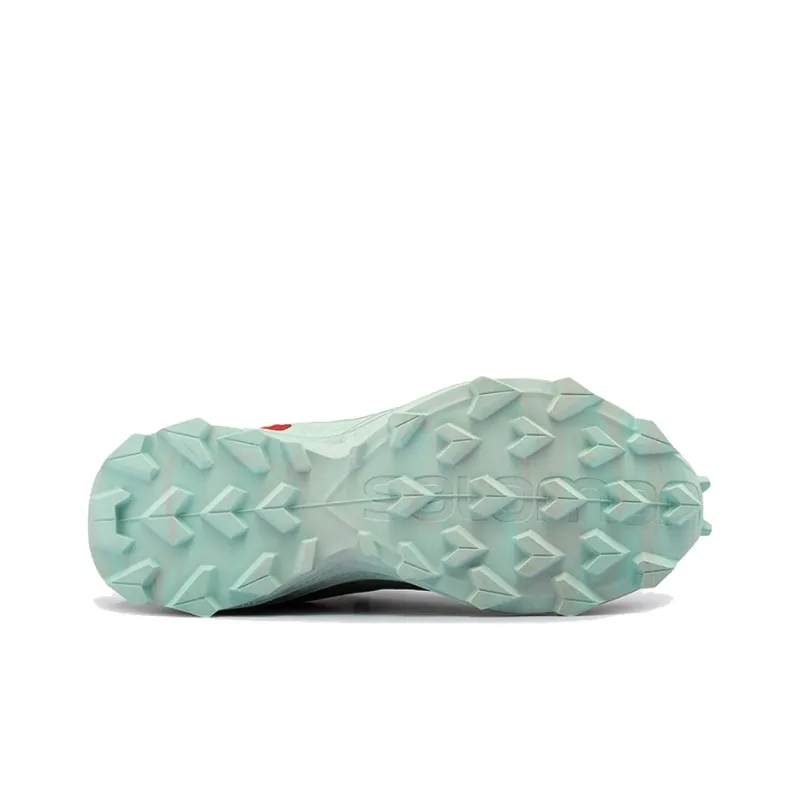 SALOMON Supercross Running Shoes Women's Low Top Turquoise Green-5
