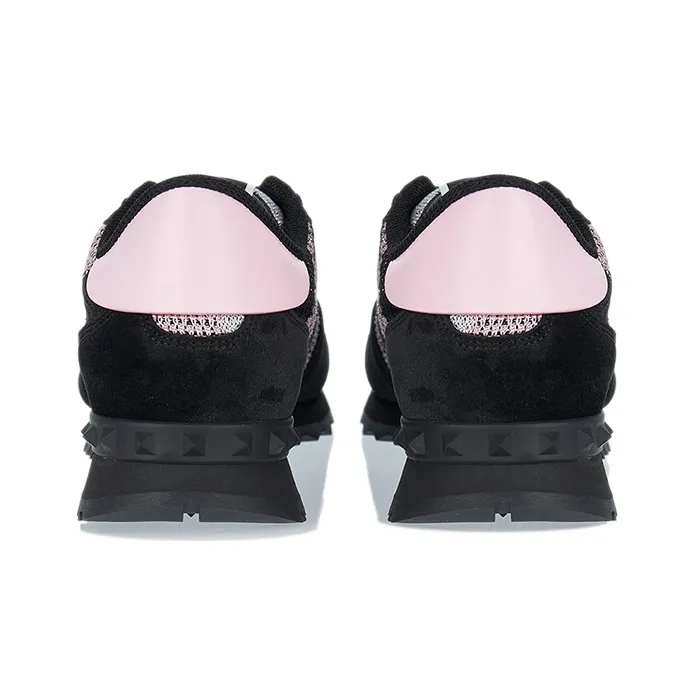 Valentino Rockrunner Low Top Sports Casual Shoes Women's Black Pink-4