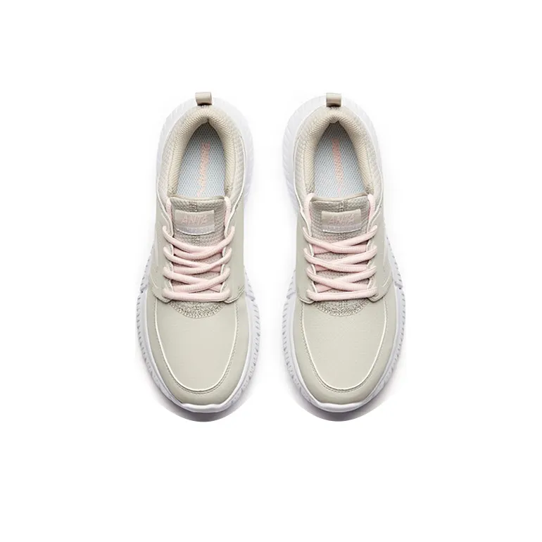 ANTA Running Shoes Women's Low Top Shade 1 Gray/Pearl Pink/ANTA White-3