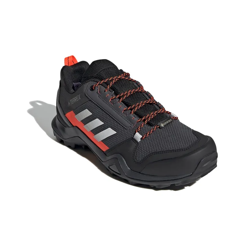 Adidas Terrex AX3 GTX Gore-Te Breathable Low-Top Outdoor Shoes Men's Black Gray Orange-2