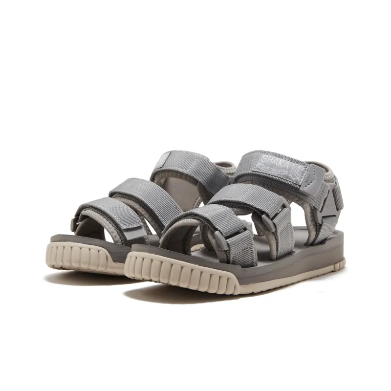SHAKA Neo Bungy Hook and Loop Beach Sandals Unisex Gray-2