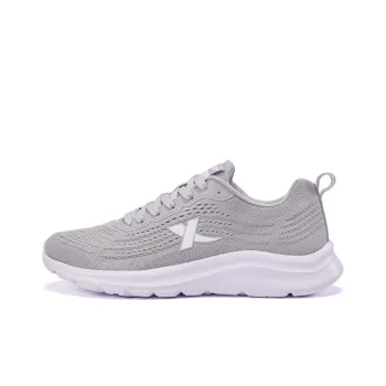 XTEP Breathable, Rebound, Anti Slip, And Wear Resistant Low Top Running Shoes Men's Light Gray Black
