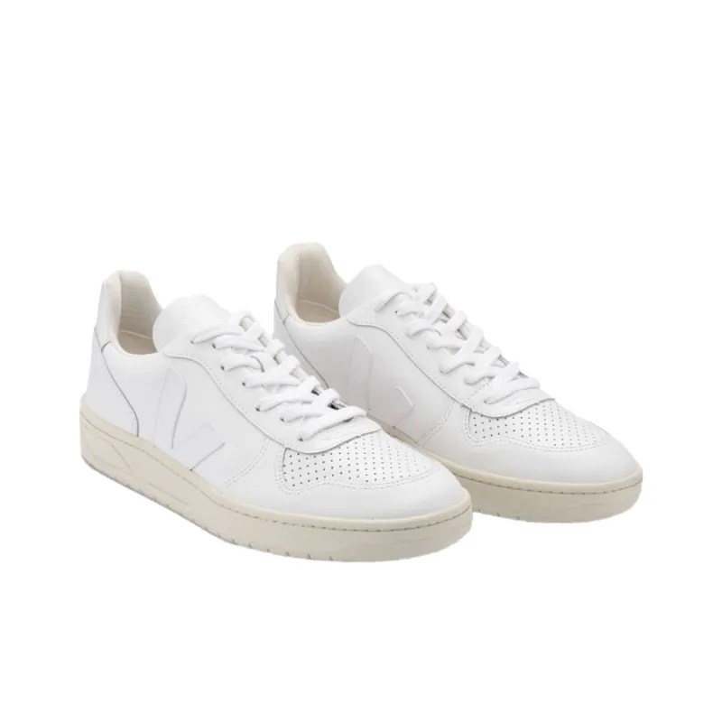 VEJA V 10 Leather White White-3