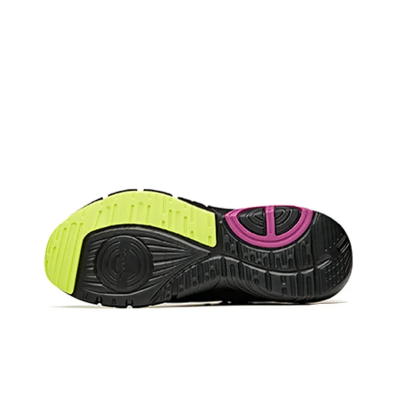 Anta Cushioning Breathable Lightweight Wear-Resistant Slip-Resistant Low-Top Running Shoes Men's Black Purple Green-5