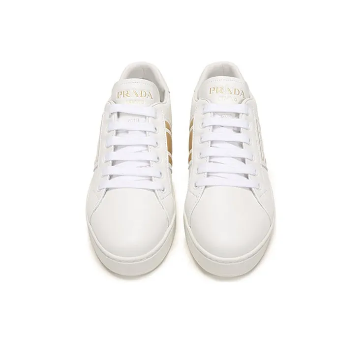 PRADA Low Top Skateboard Shoes Women's White-3